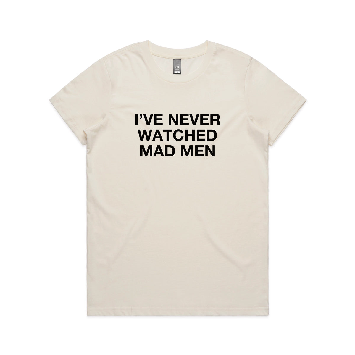Ecru Maple fitted t-shirt with Mad Men TV design from Lonely Kids Club