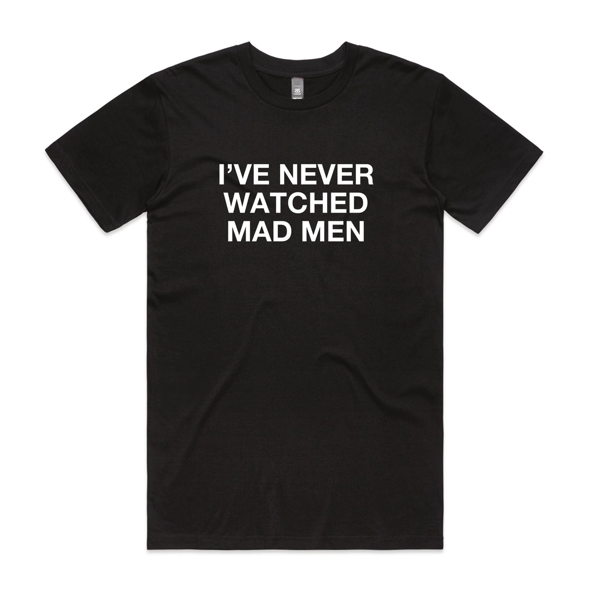Black regular t-shirt with Mad Men TV design from Lonely Kids Club