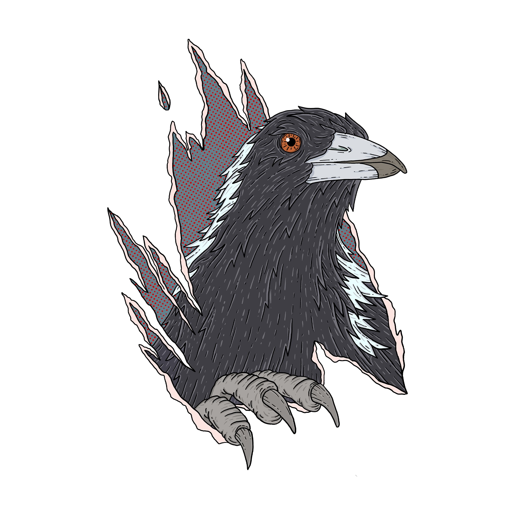 Magpie Attack Hoodie