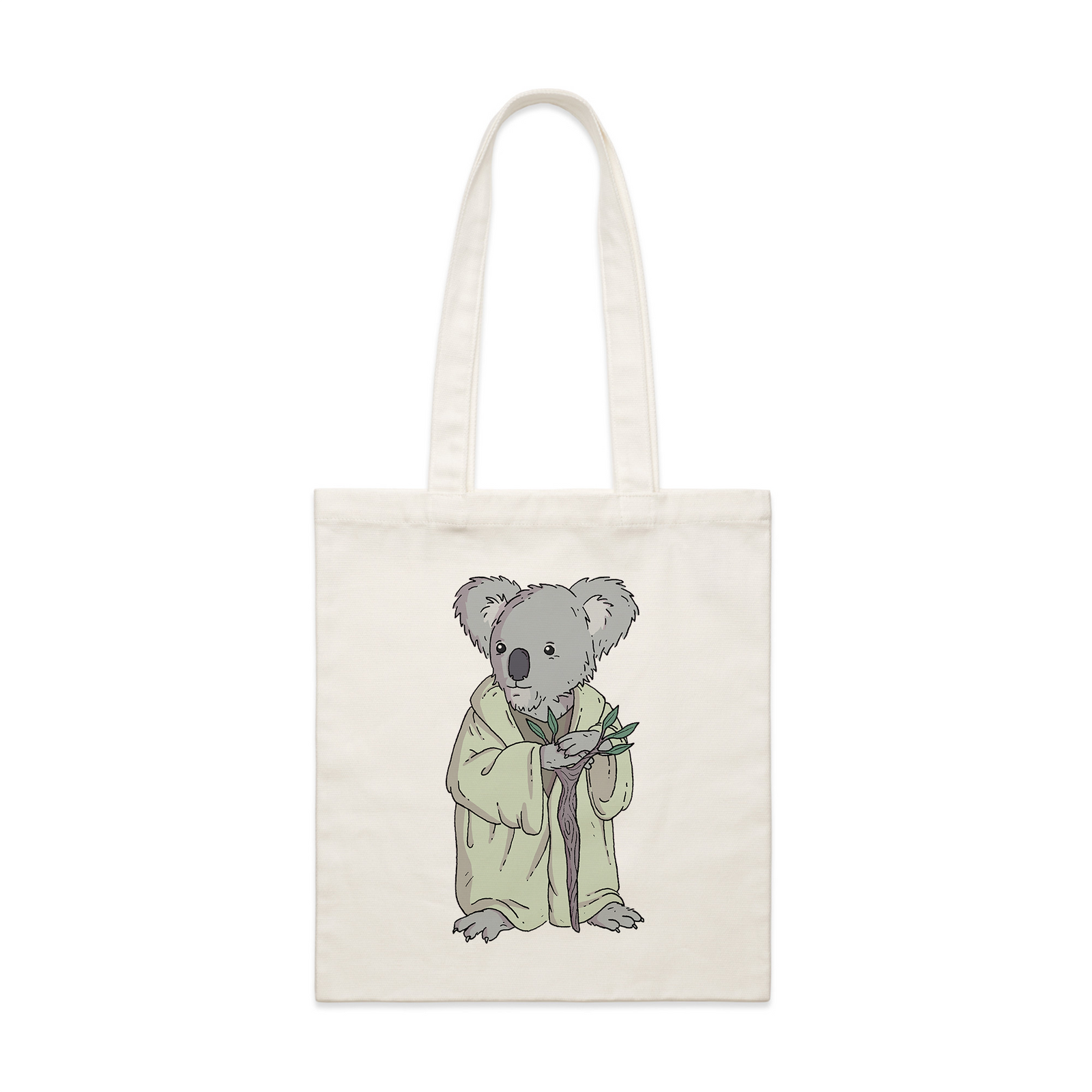 Cream parcel tote with Master Koala Tote graphic by Lonely Kids Club