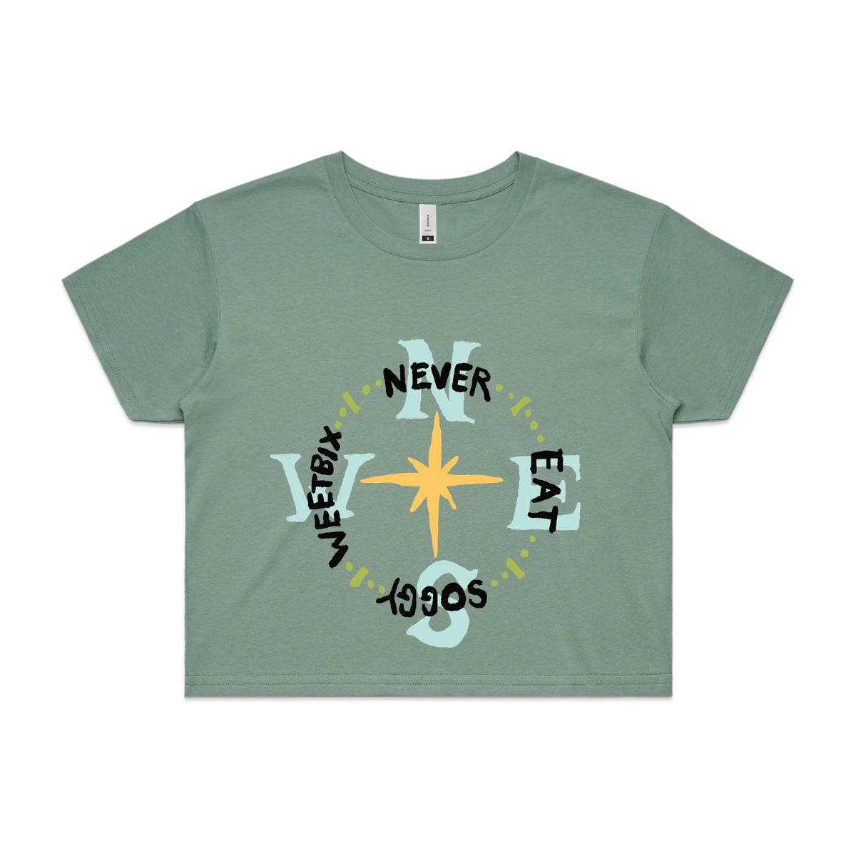 Never Eat Soggy Weetbix t-shirt by Lonely Kids Club
