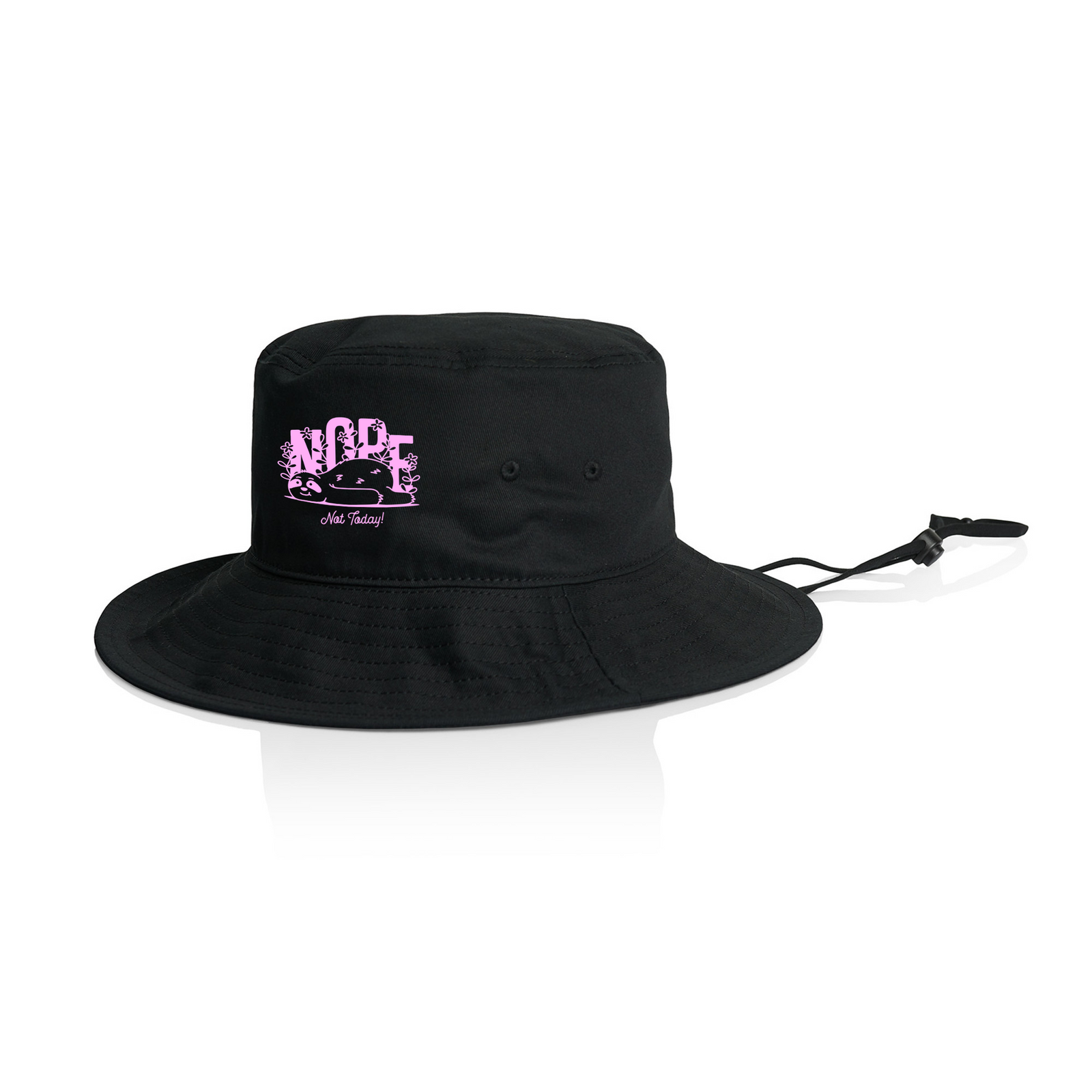 Black hat with Nope Sun Hat graphic by Lonely Kids Club