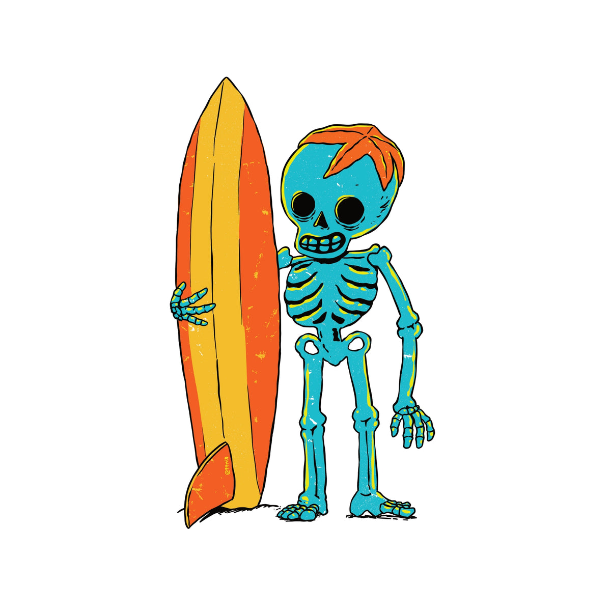 Skeleton Surfer t-shirt by Lonely Kids Club