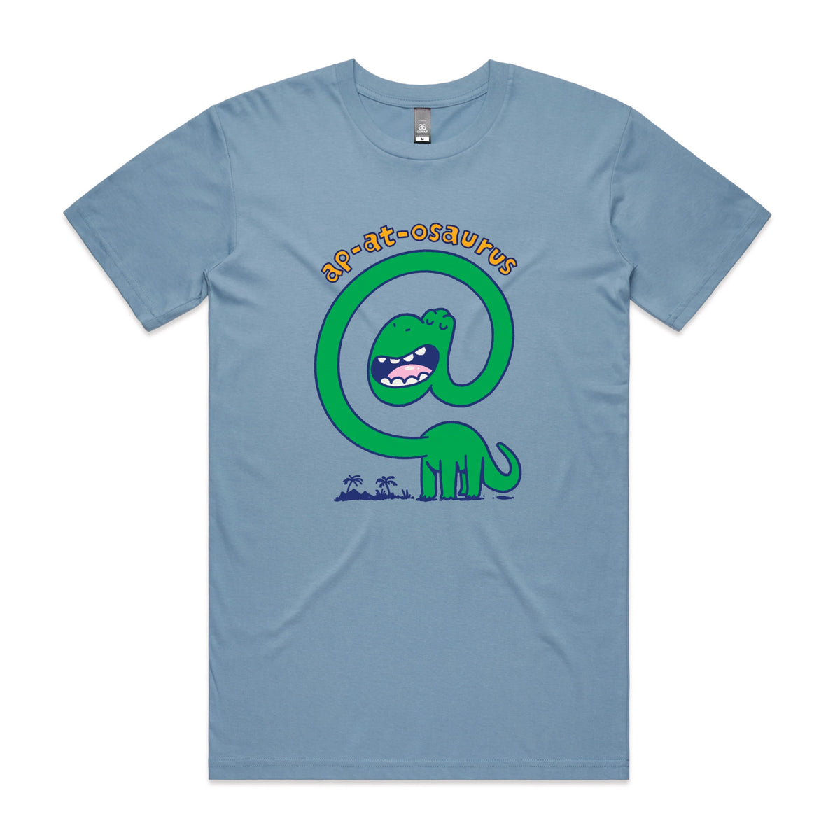 Carolina Blue unisex t-shirt with Ap-at-osaurus graphic by Lonely Kids Club