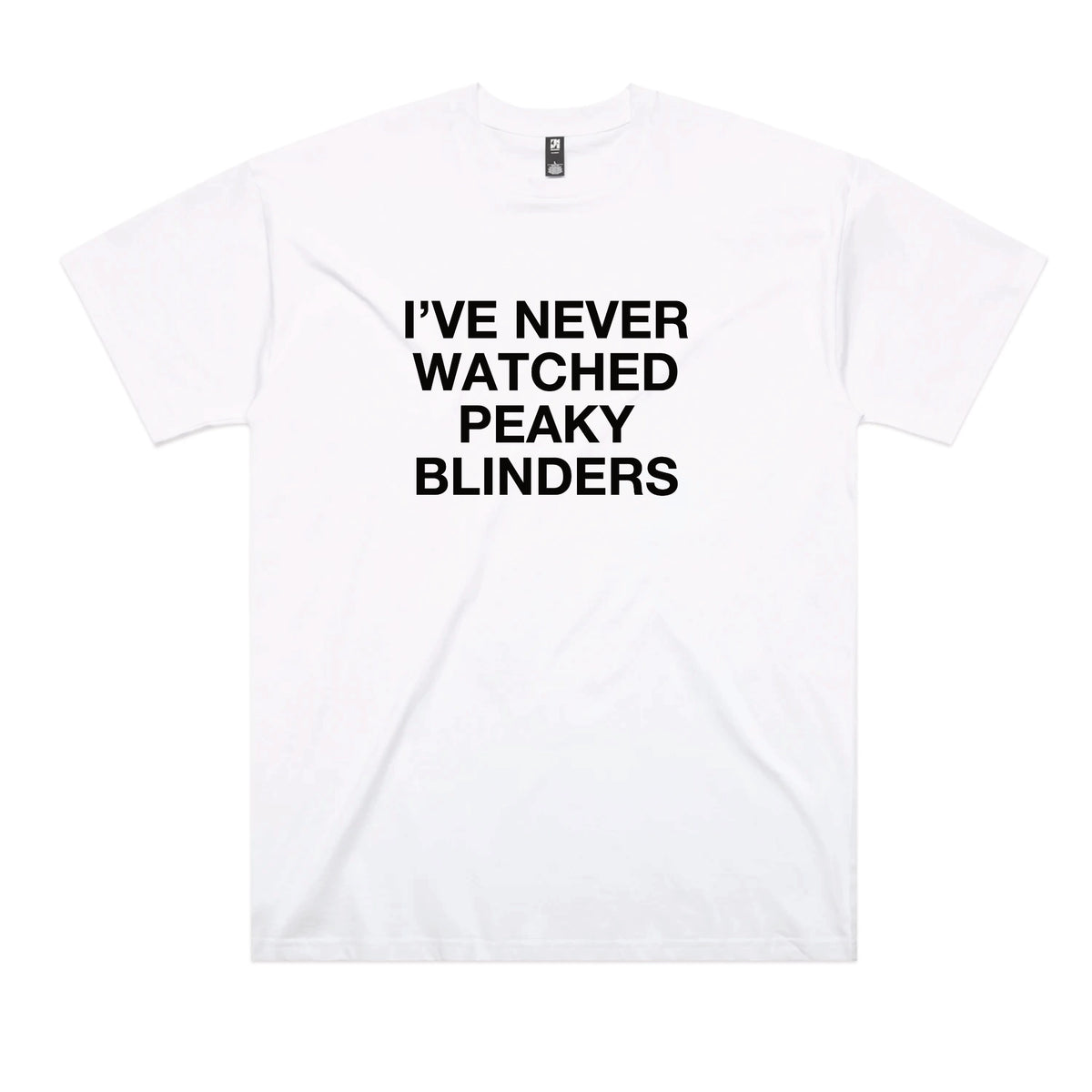 White oversized t-shirt with Peaky Blinders TV design from Lonely Kids Club