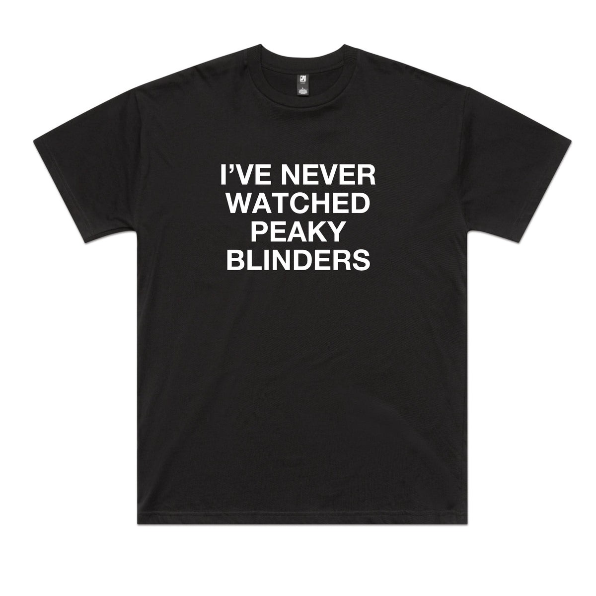 Black oversized t-shirt with Peaky Blinders TV design from Lonely Kids Club