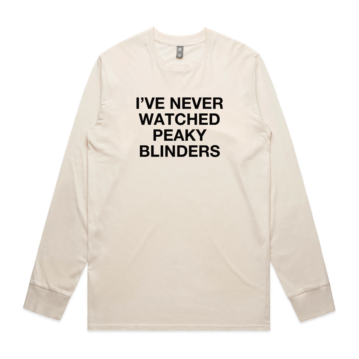 Ecru long sleeve t-shirt with Peaky Blinders TV design from Lonely Kids Club
