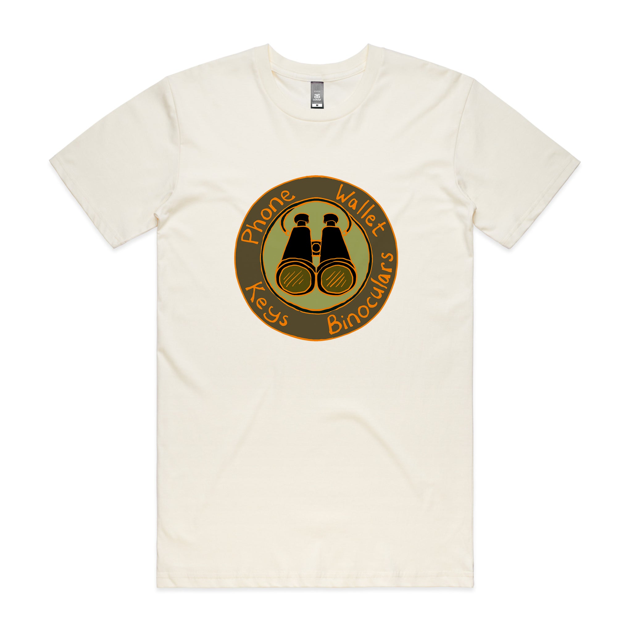 Phone Wallet Keys Binoculars Tee
