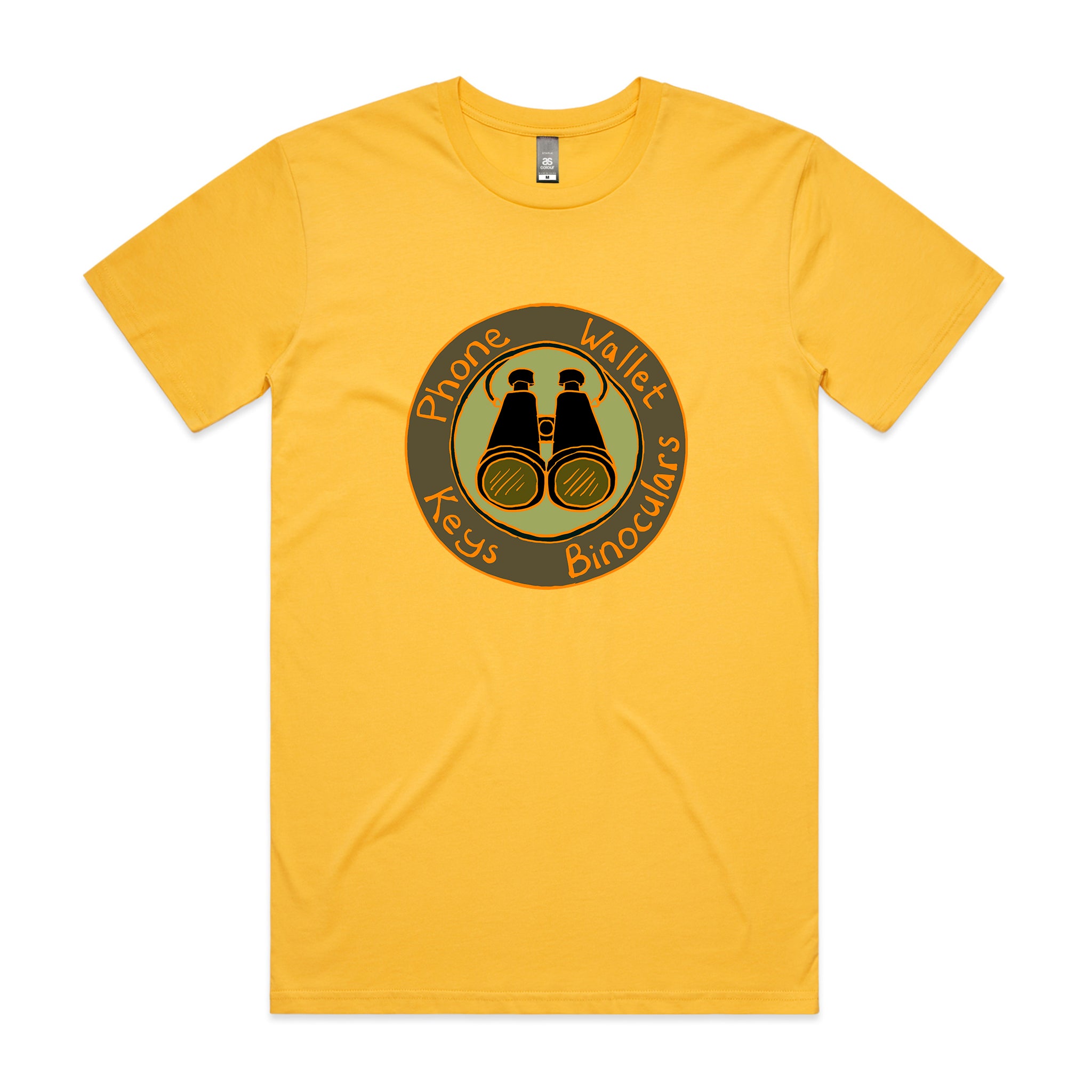 Phone Wallet Keys Binoculars Tee