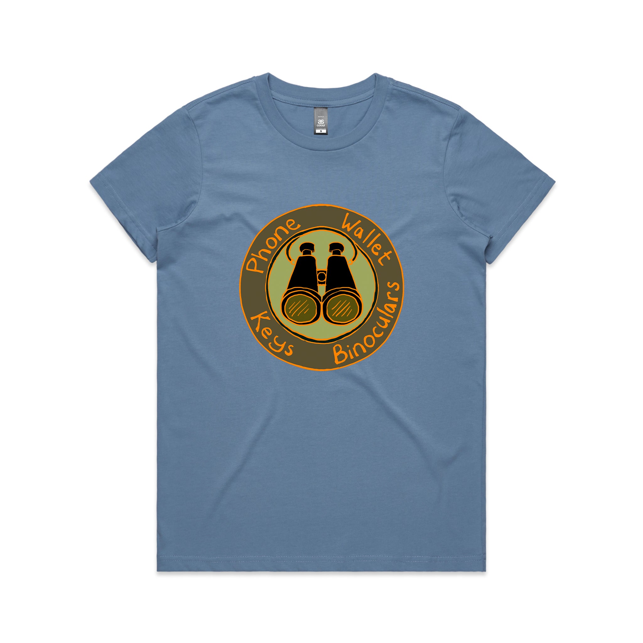 Phone Wallet Keys Binoculars Tee