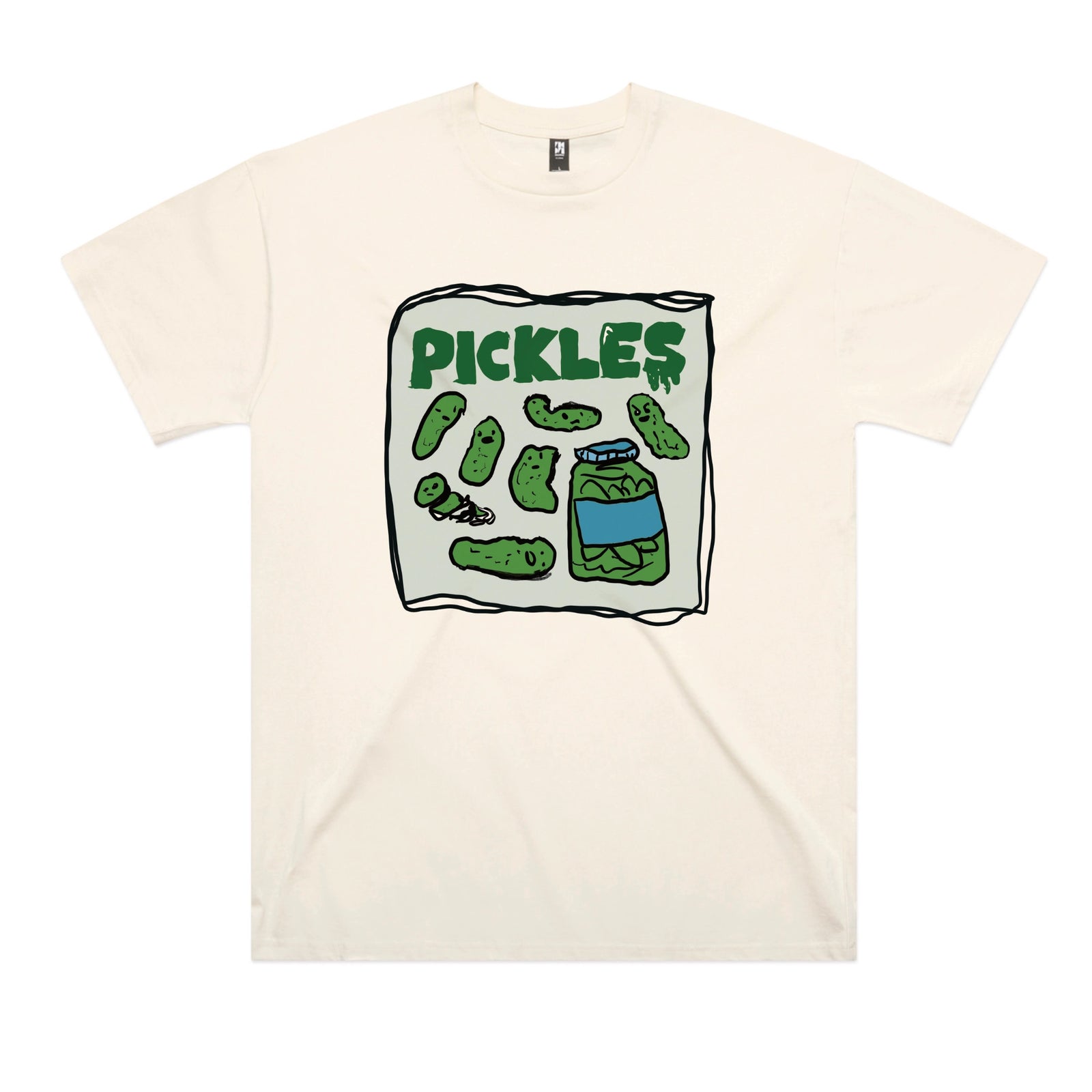 Ecru oversized t-shirt with Pickles graphic by Lonely Kids Club
