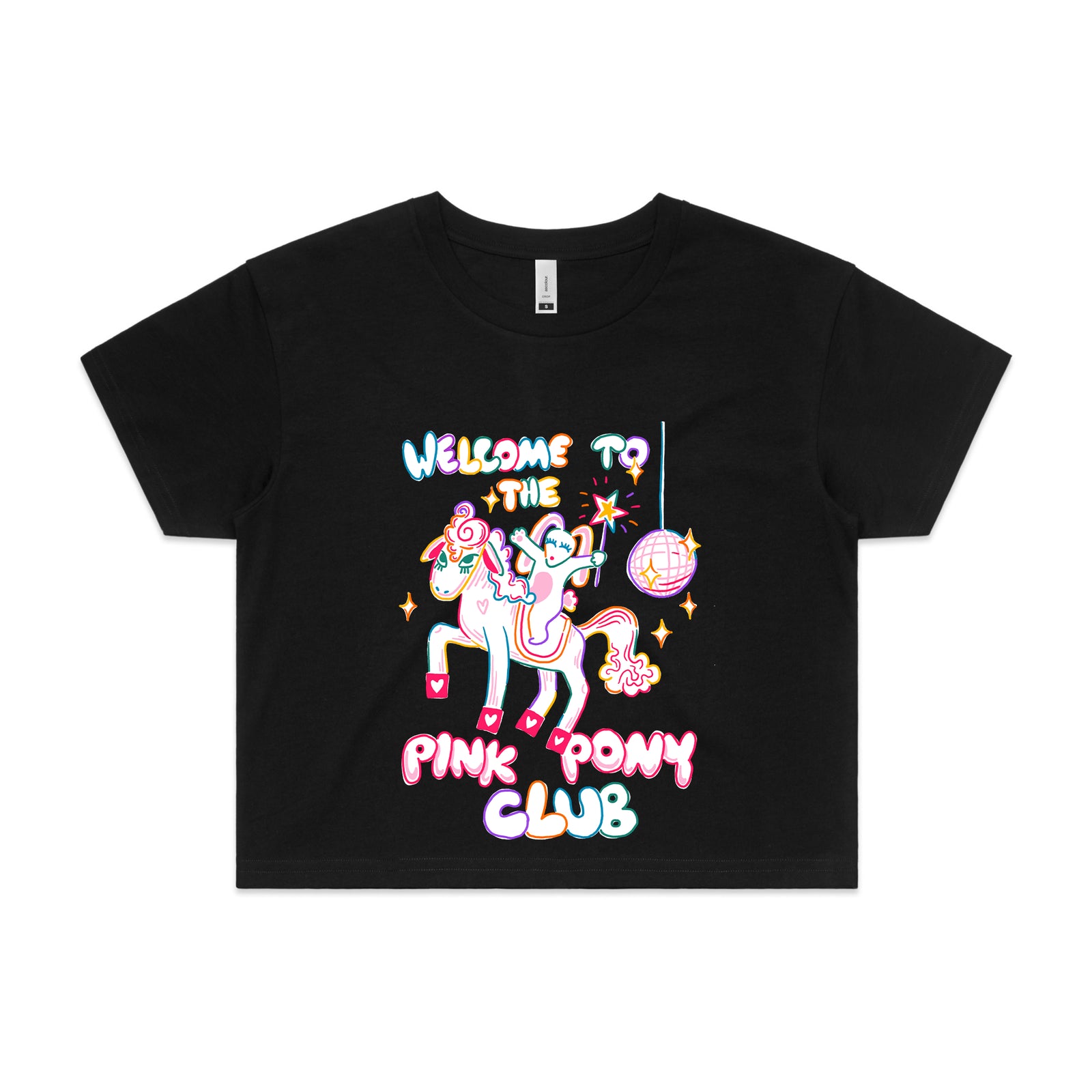Pink Pony Club T-Shirt Inspired by Chappell Roan and sustainably printed in Sydney.