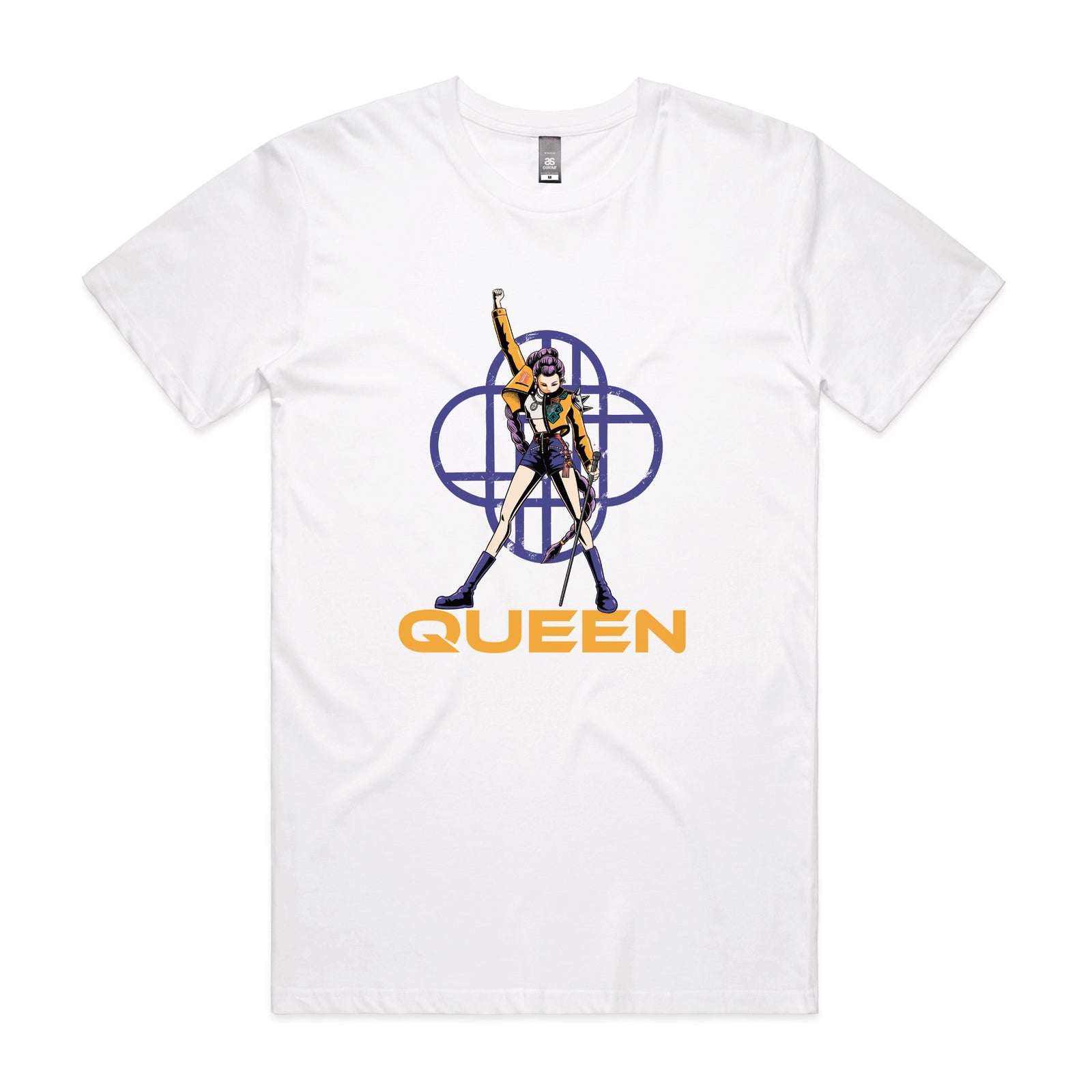 White unisex t-shirt with Queen graphic by Lonely Kids Club