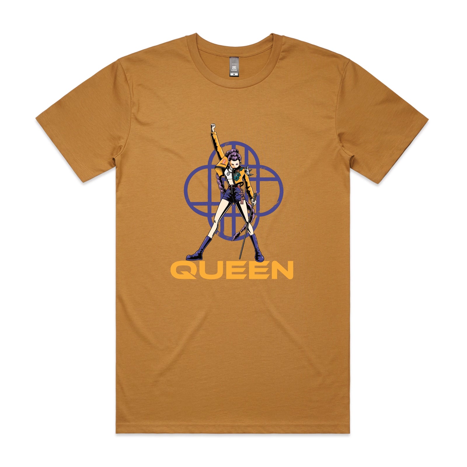 Camel unisex t-shirt with Queen graphic by Lonely Kids Club