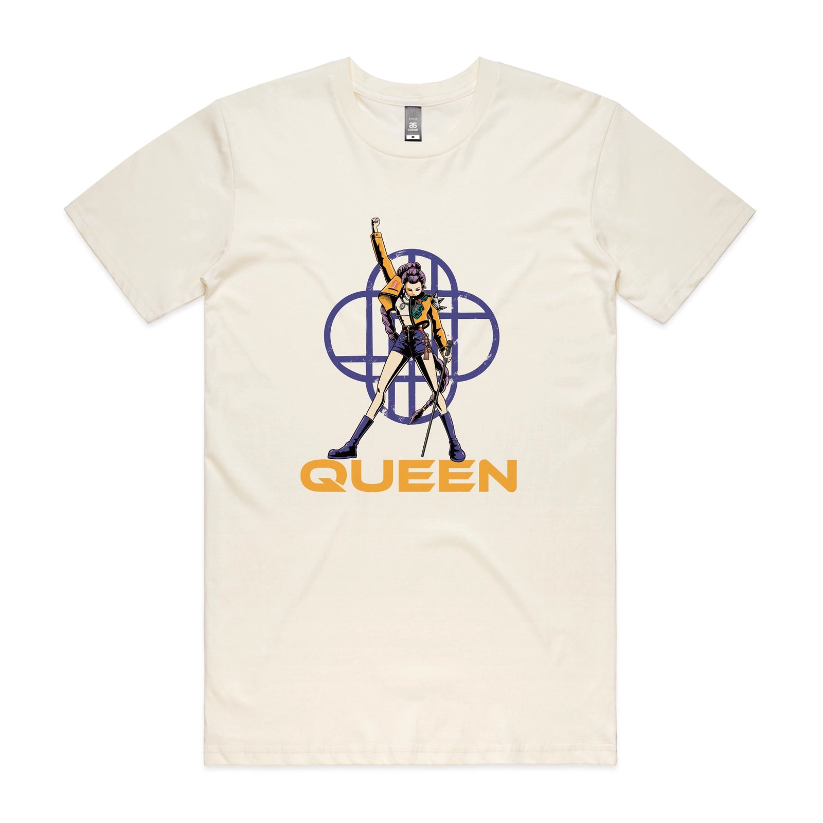 Ecru unisex t-shirt with Queen graphic by Lonely Kids Club