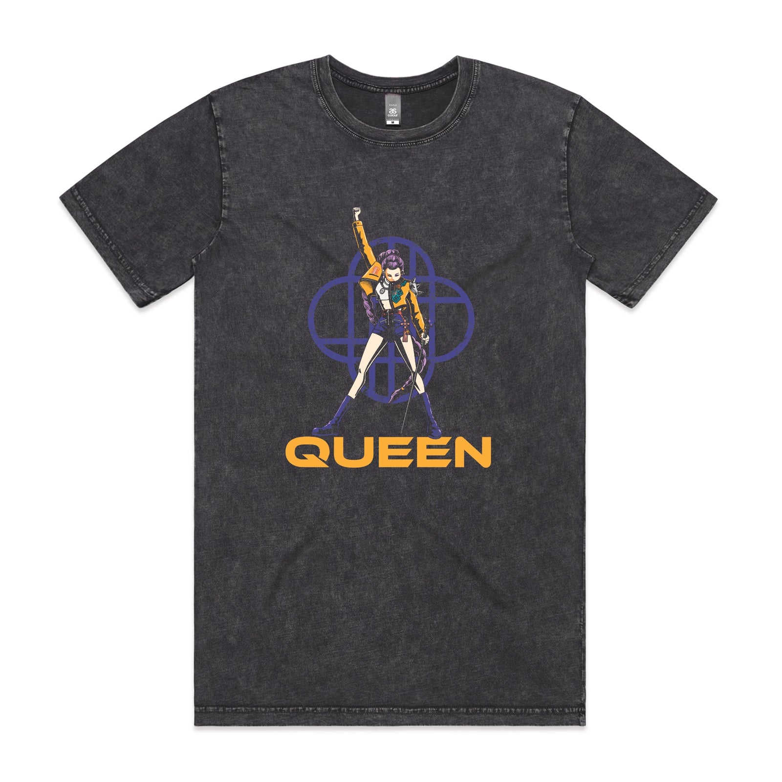 Acid Wash unisex t-shirt with Queen graphic by Lonely Kids Club