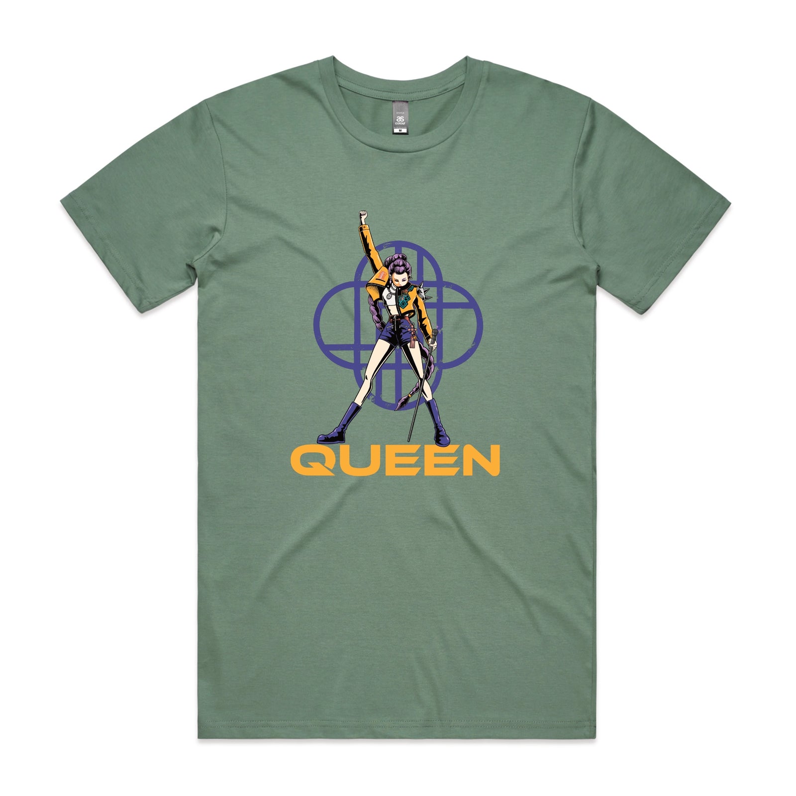 Sage unisex t-shirt with Queen graphic by Lonely Kids Club