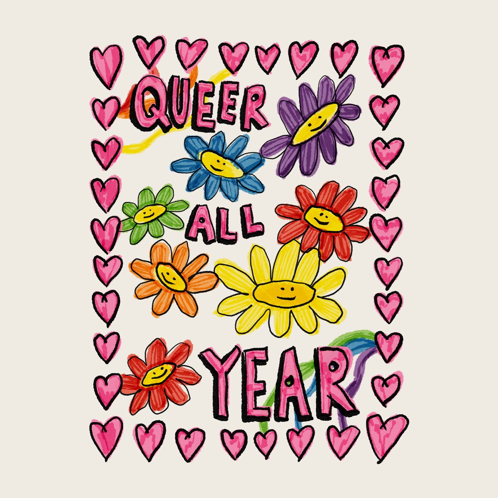 Queer All Year Tote tote bag by Lonely Kids Club