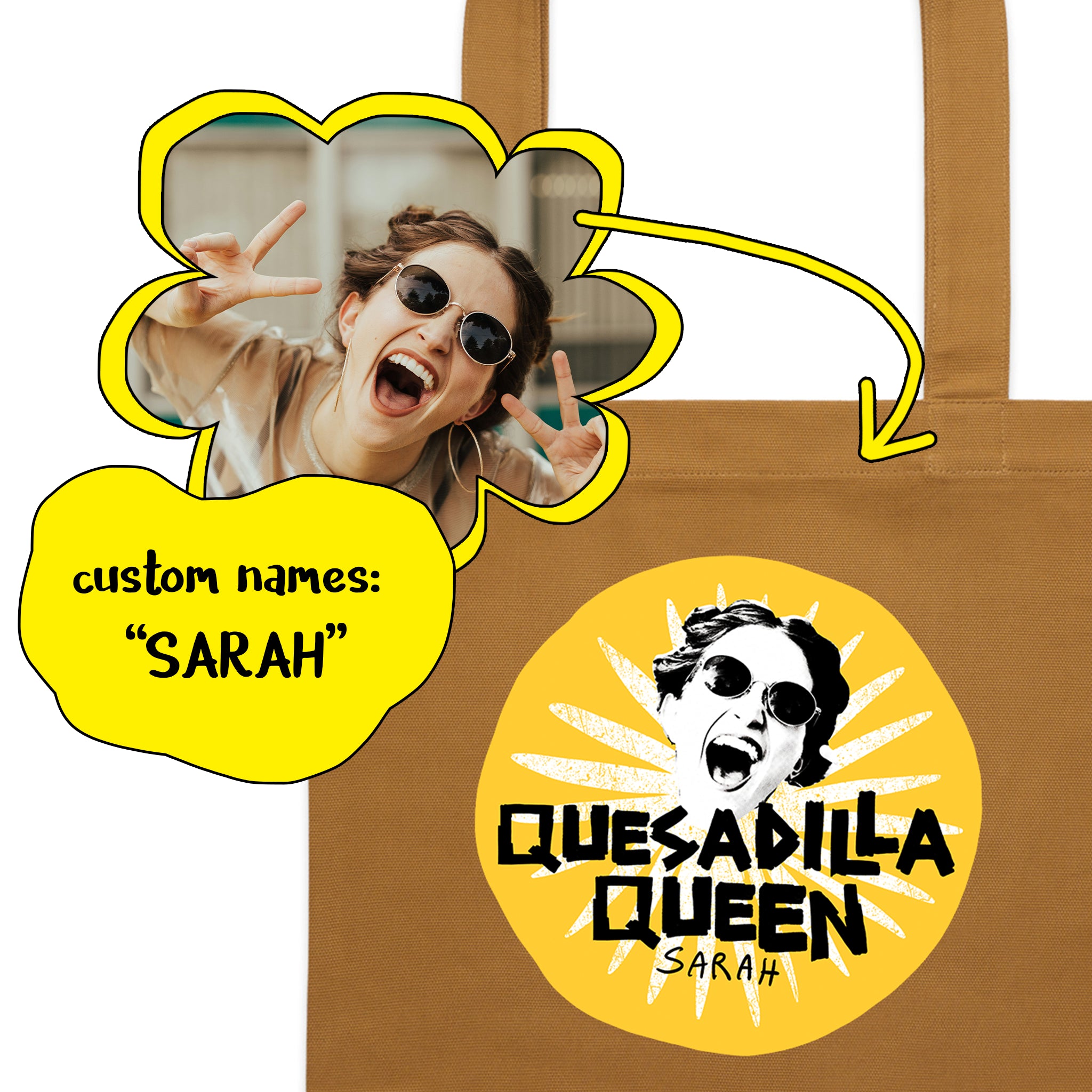 Custom Quesadilla Queens Tote