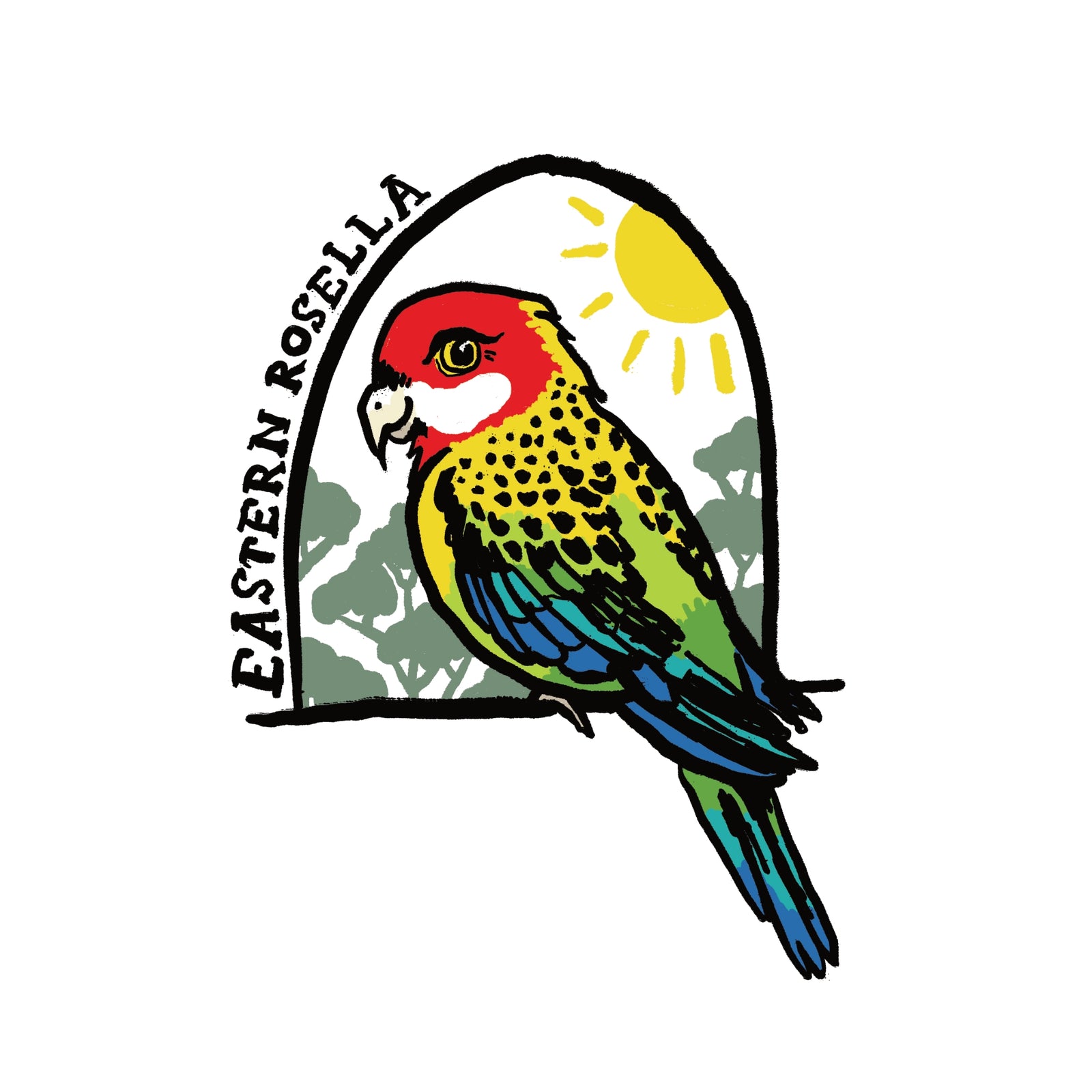 Eastern Rosella t-shirt by Lonely Kids Club