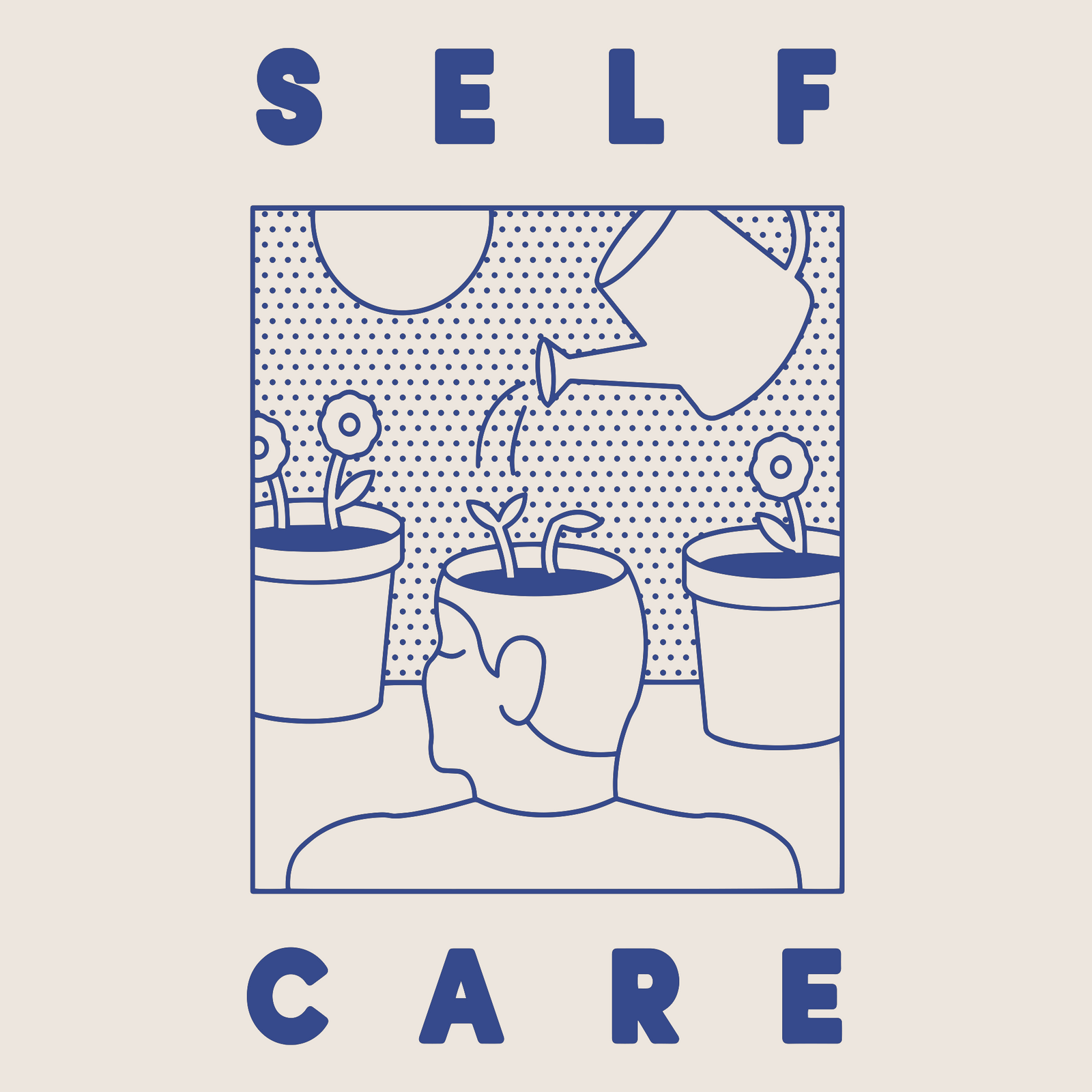 Self Care Tote tote bag by Lonely Kids Club