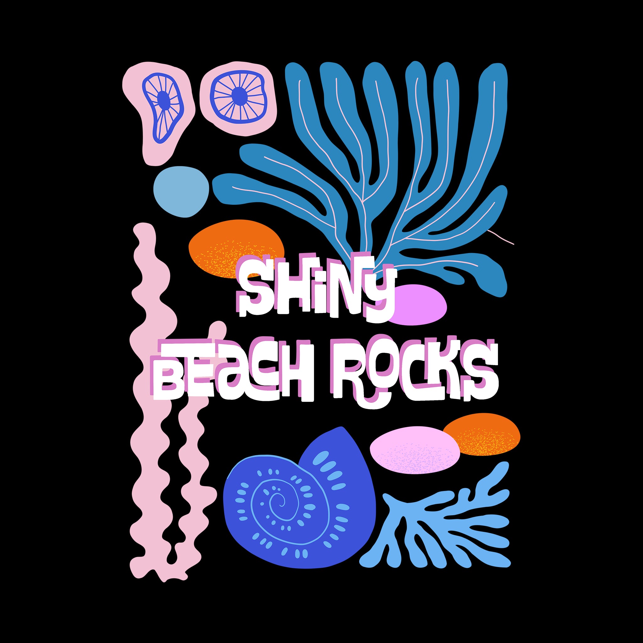 Shiny Beach Rocks Tee