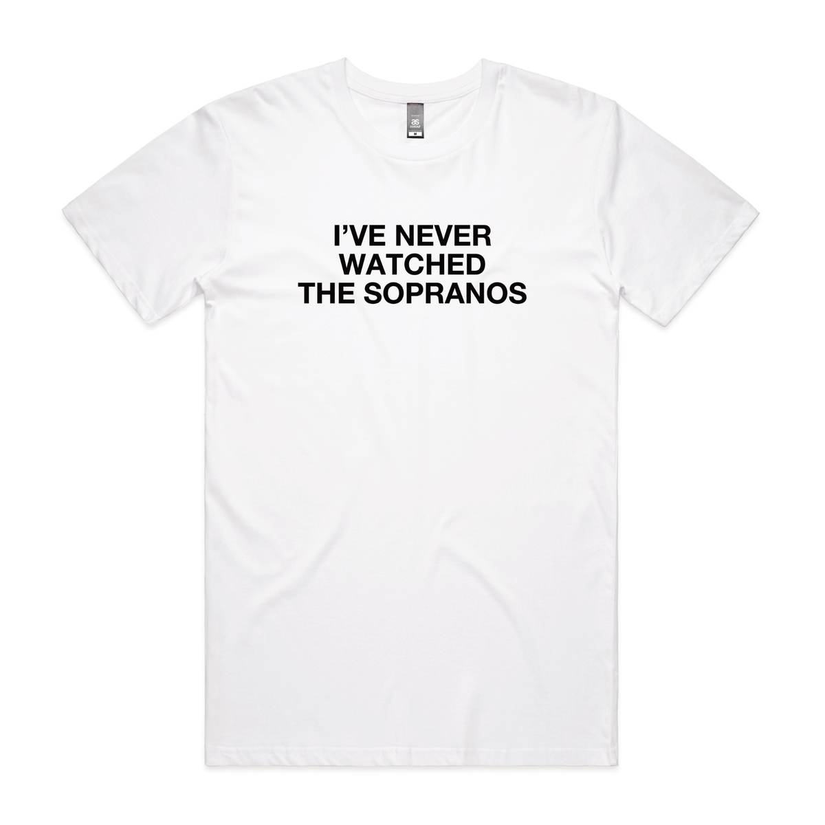 White regular t-shirt with The Sopranos TV design from Lonely Kids Club