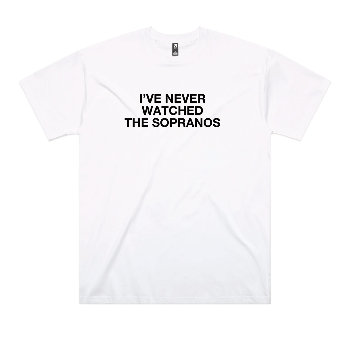 White oversized t-shirt with The Sopranos TV design from Lonely Kids Club