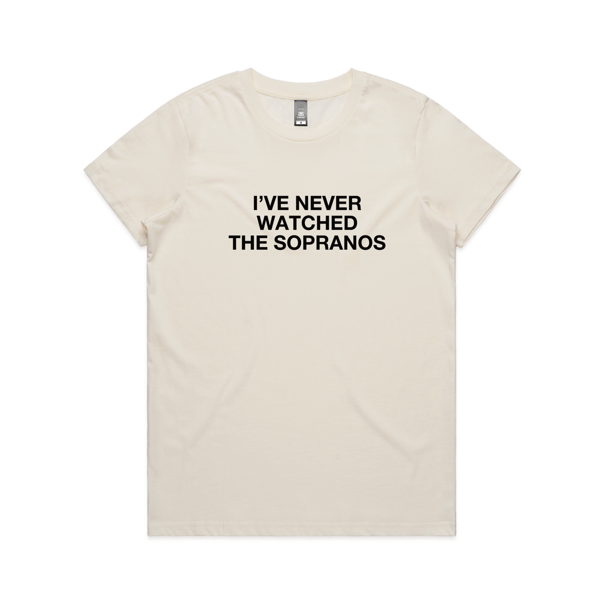 Ecru Maple fitted t-shirt with The Sopranos TV design from Lonely Kids Club
