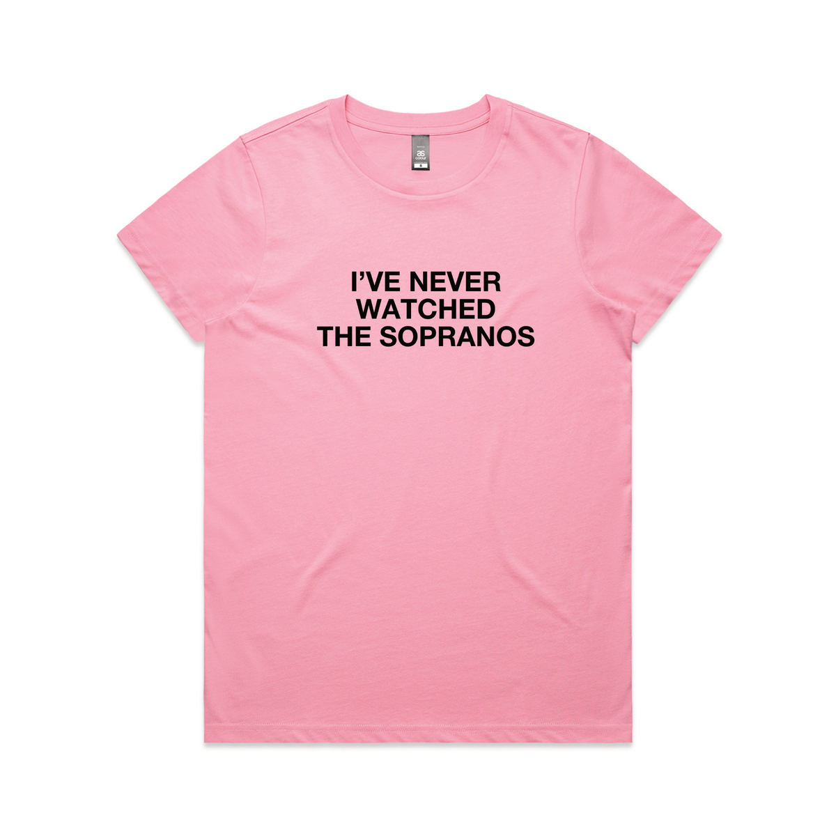 Bubblegum Maple fitted t-shirt with The Sopranos TV design from Lonely Kids Club