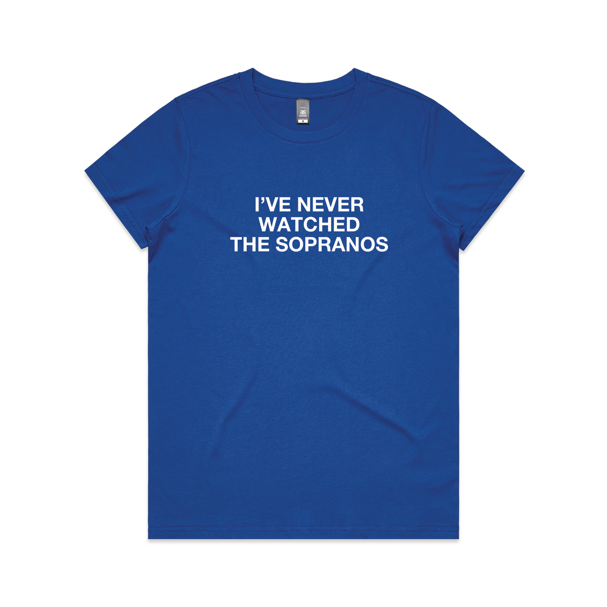 Royal Blue Maple fitted t-shirt with The Sopranos TV design from Lonely Kids Club
