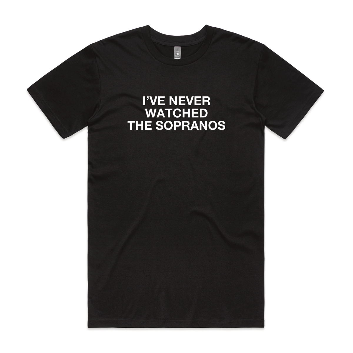Black regular t-shirt with The Sopranos TV design from Lonely Kids Club