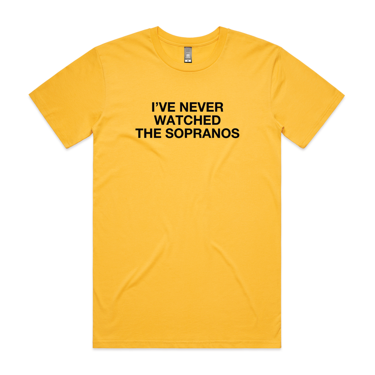 Yelllow regular t-shirt with The Sopranos TV design from Lonely Kids Club