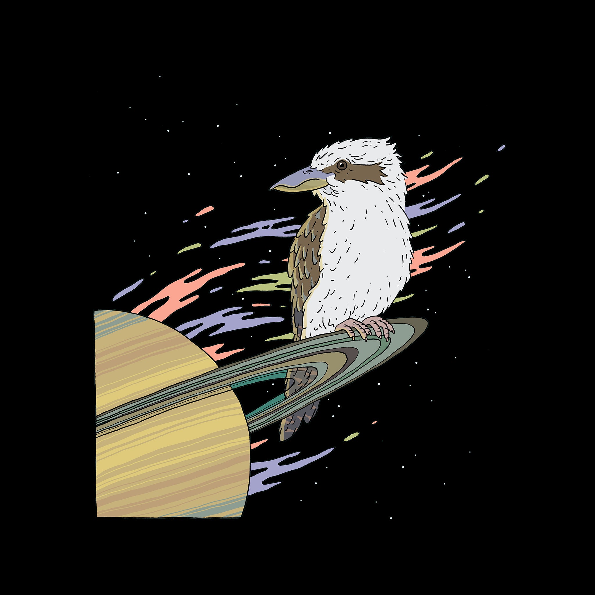 Space Kookaburra Oversized Tee