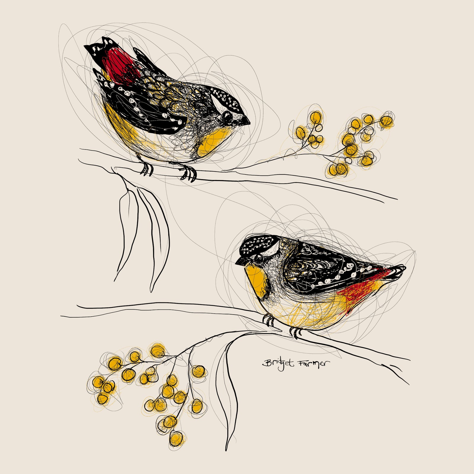 Spotted Pardalotes Tote tote bag by Lonely Kids Club