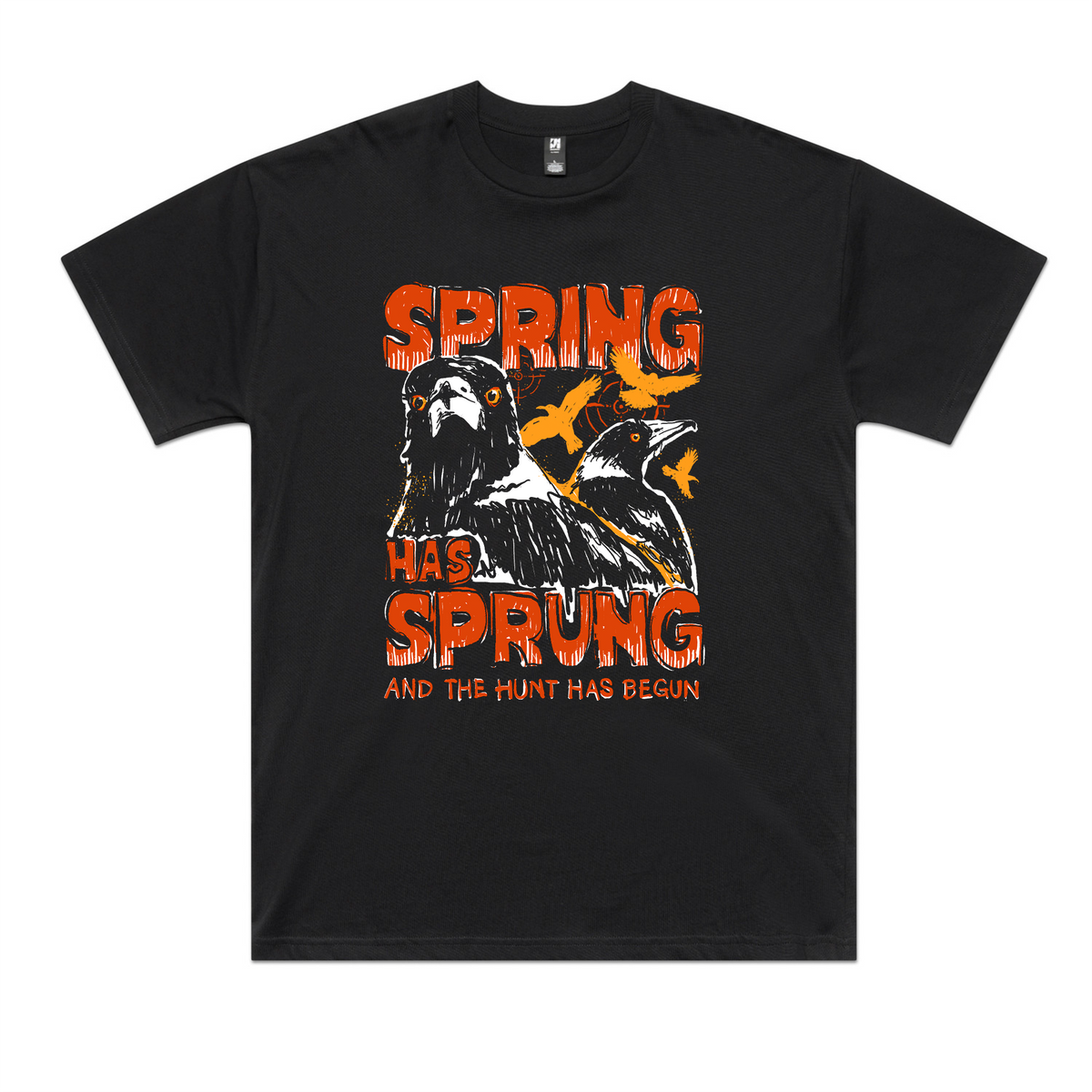 Black oversized t-shirt with Spring Has Sprung graphic by Lonely Kids Club