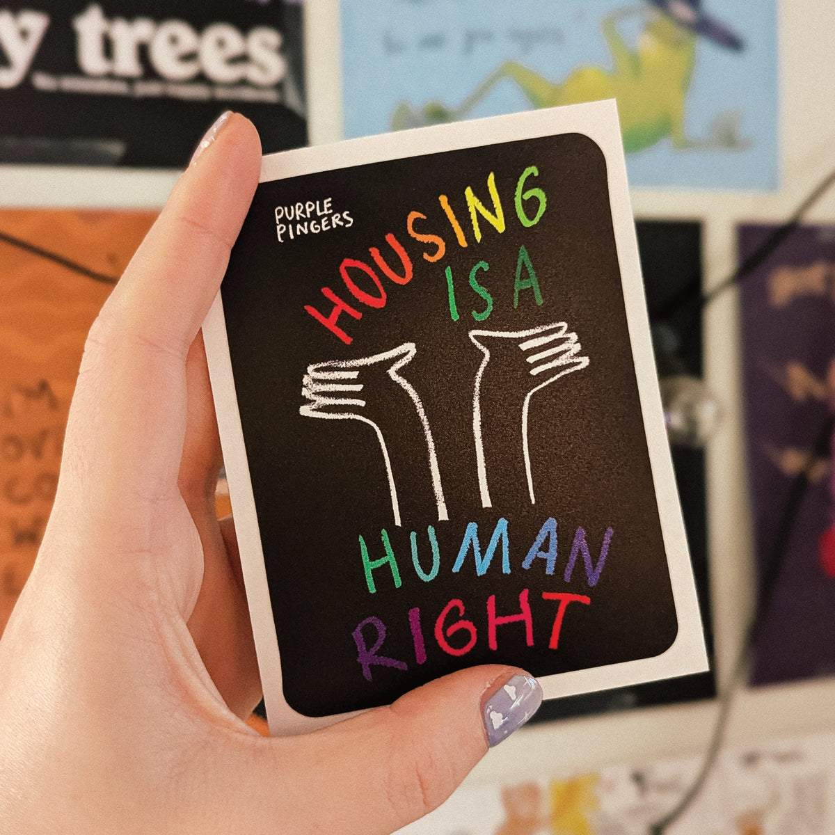 Housing Rainbow Weatherproof Sticker sticker set by Lonely Kids Club