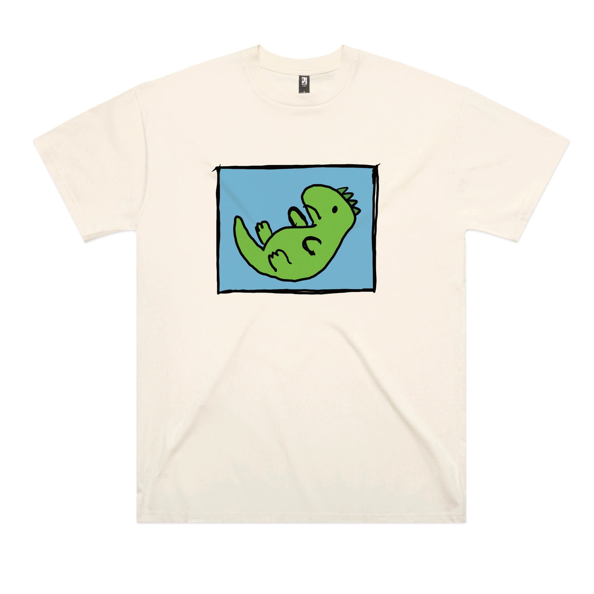 Ecru oversized t-shirt with Tyrannosaurus Rekt graphic by Lonely Kids Club
