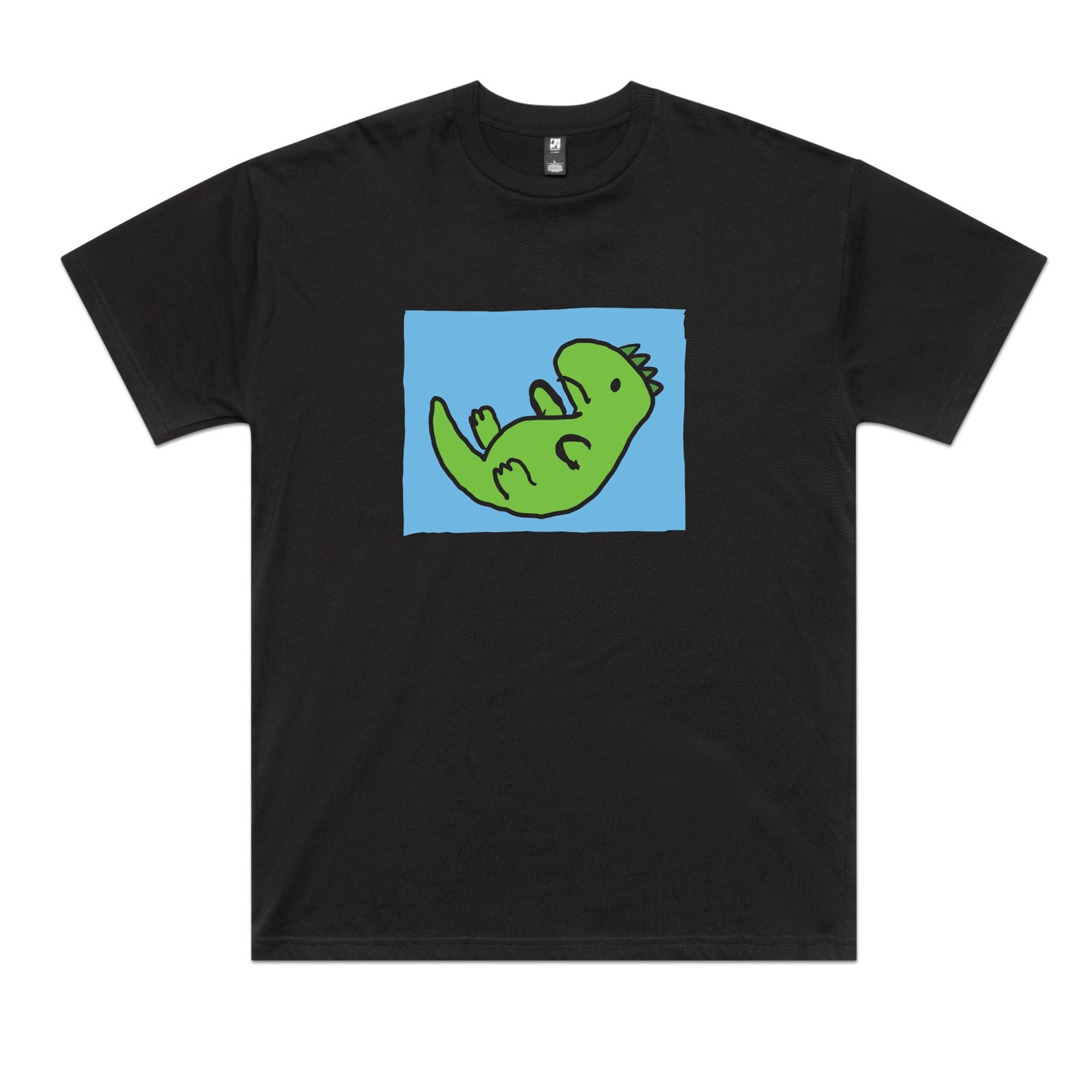Black oversized t-shirt with Tyrannosaurus Rekt graphic by Lonely Kids Club