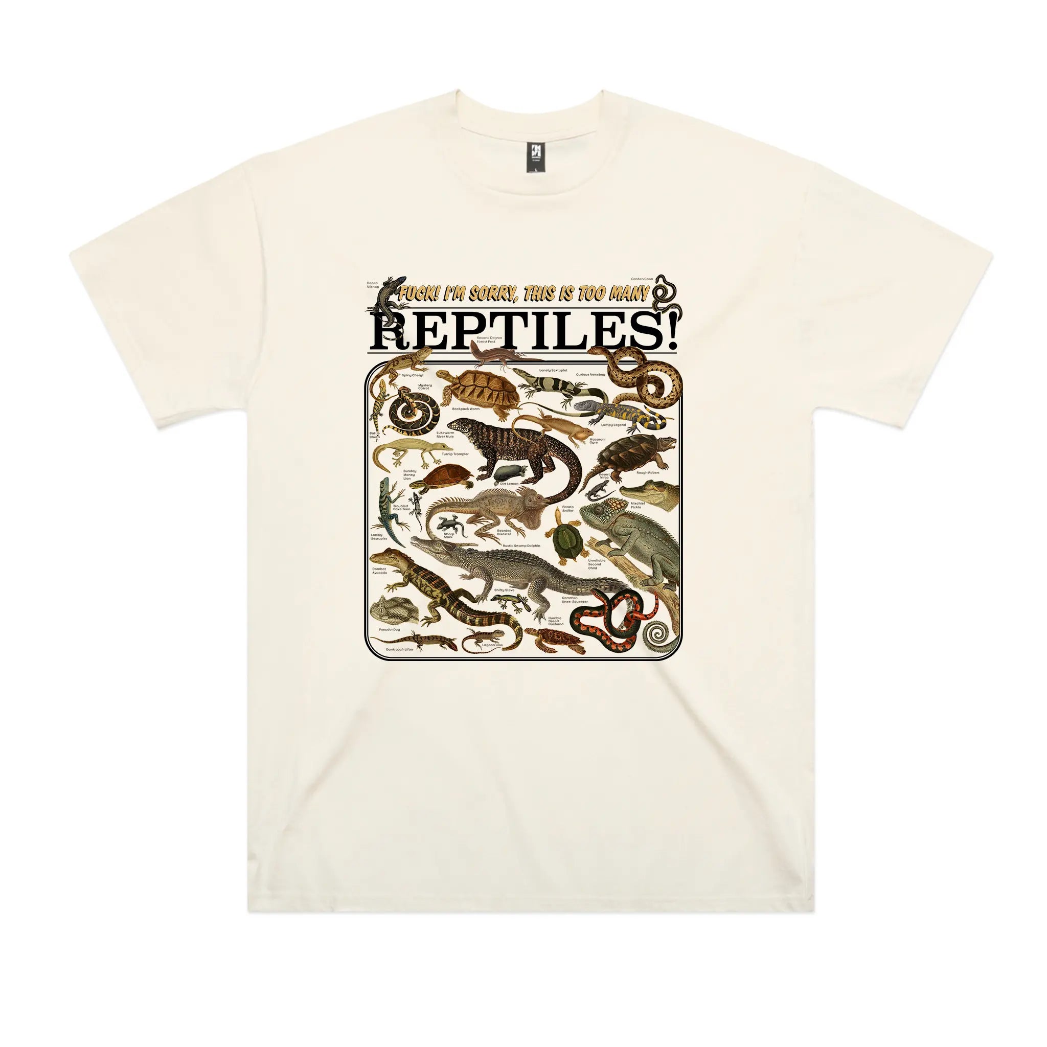 Too Many Reptiles Oversized Tee
