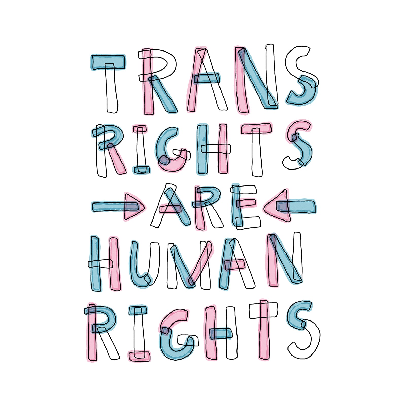 Trans Rights Are Human Rights Oversized Tee