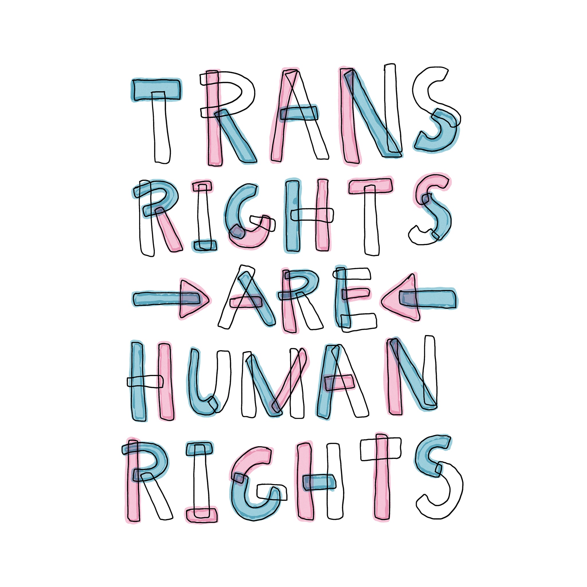 Trans Rights Are Human Rights Oversized Tee