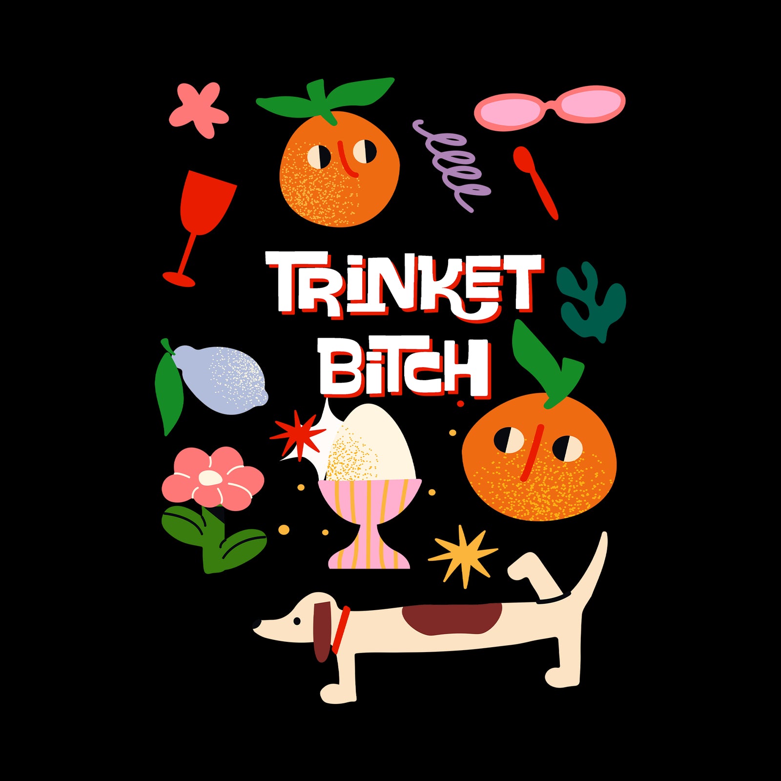 Trinket Bitch Tote tote bag by Lonely Kids Club