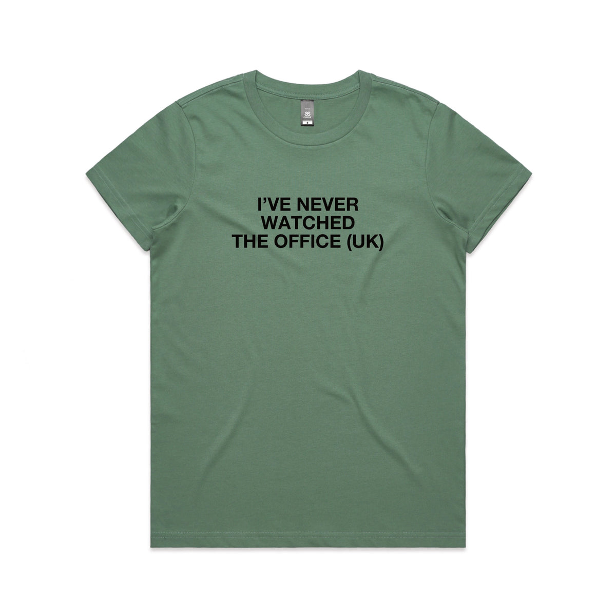 Sage Maple fitted t-shirt with The Office (UK) TV design from Lonely Kids Club