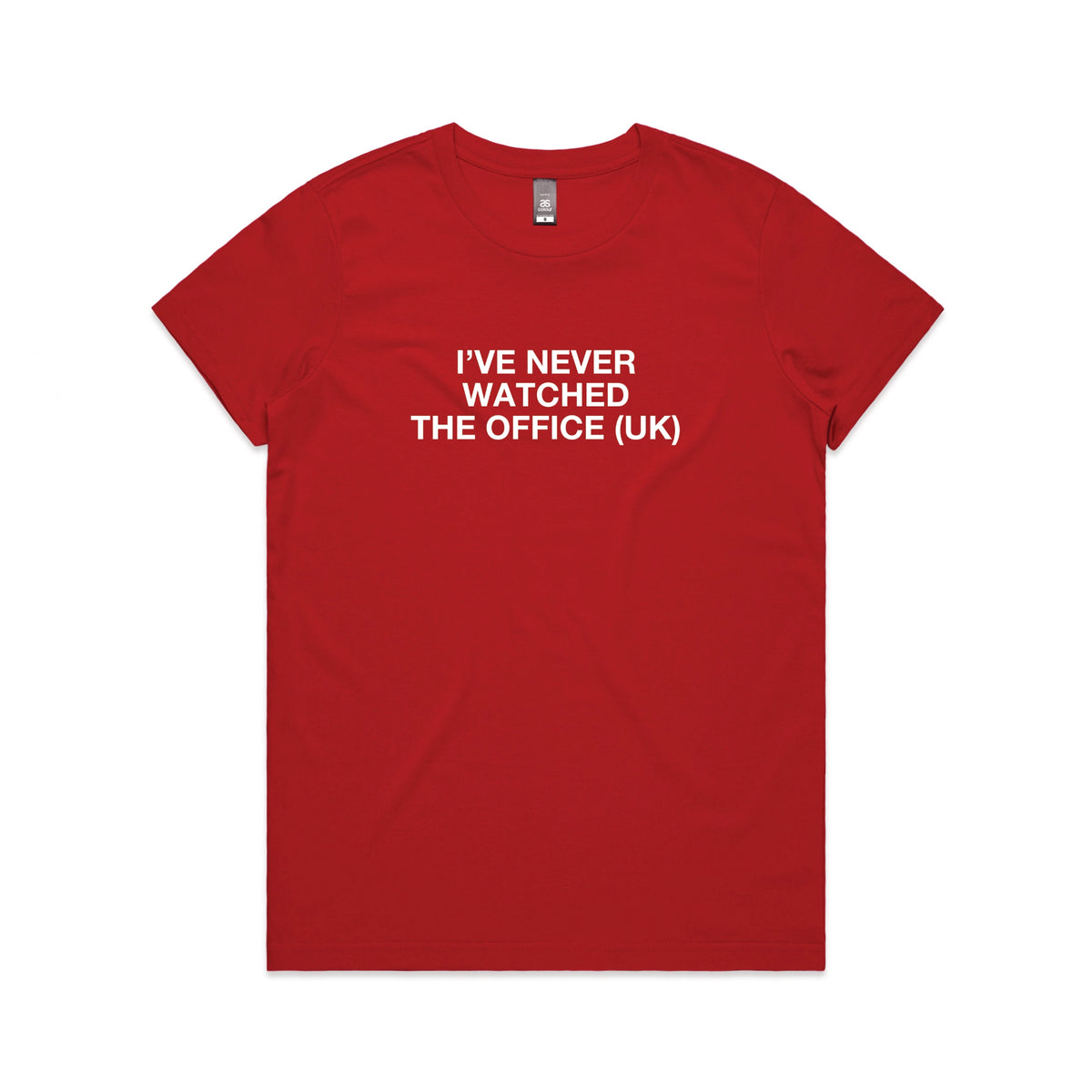 Red Maple fitted t-shirt with The Office (UK) TV design from Lonely Kids Club