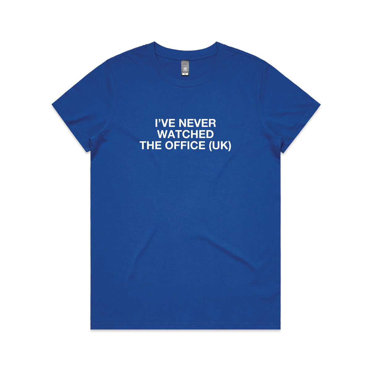 Royal Blue Maple fitted t-shirt with The Office (UK) TV design from Lonely Kids Club