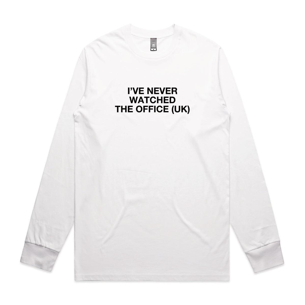 White long sleeve t-shirt with The Office (UK) TV design from Lonely Kids Club