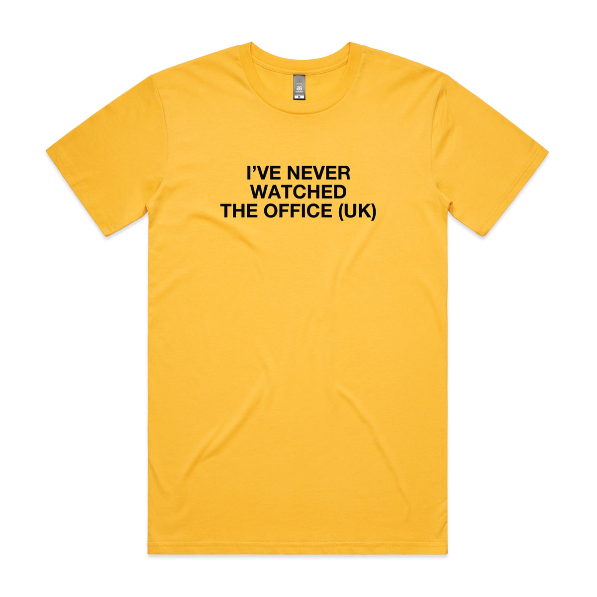 Yelllow regular t-shirt with The Office (UK) TV design from Lonely Kids Club