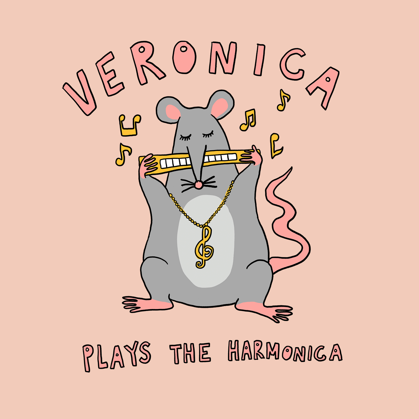 Veronica Plays The Harmonica Tee