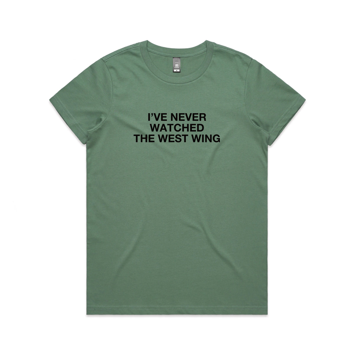 Sage t-shirt with The West Wing TV design from Lonely Kids Club